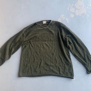 VINTAGE ST JOHNS BAY GREEN V NECK SWEATER
